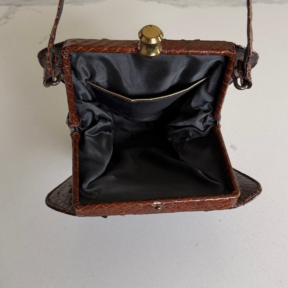 Vintage Brown Snakeskin Purse - Picture 5 of 6